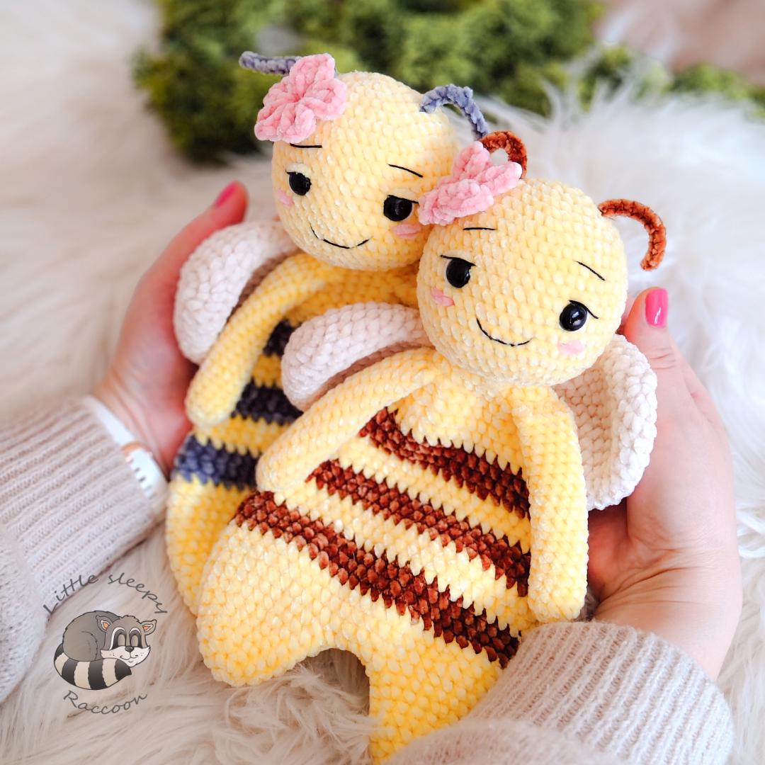 Baby Bee Lovey Pattern PDF, Crochet Snuggler, 5 Languages - Etsy