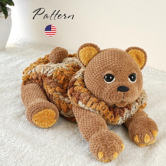 Crochet Teddy Bear Pajama Bag PATTERN: Amigurumi Sleepy Pal (PDF)