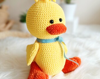 Duck toys | Crochet Plush Duck | Perfect gift for baby | Amigurumi duck | Crochet Cuddle Kids Plushie |  Snuggle For Babies | Stuffed Toy