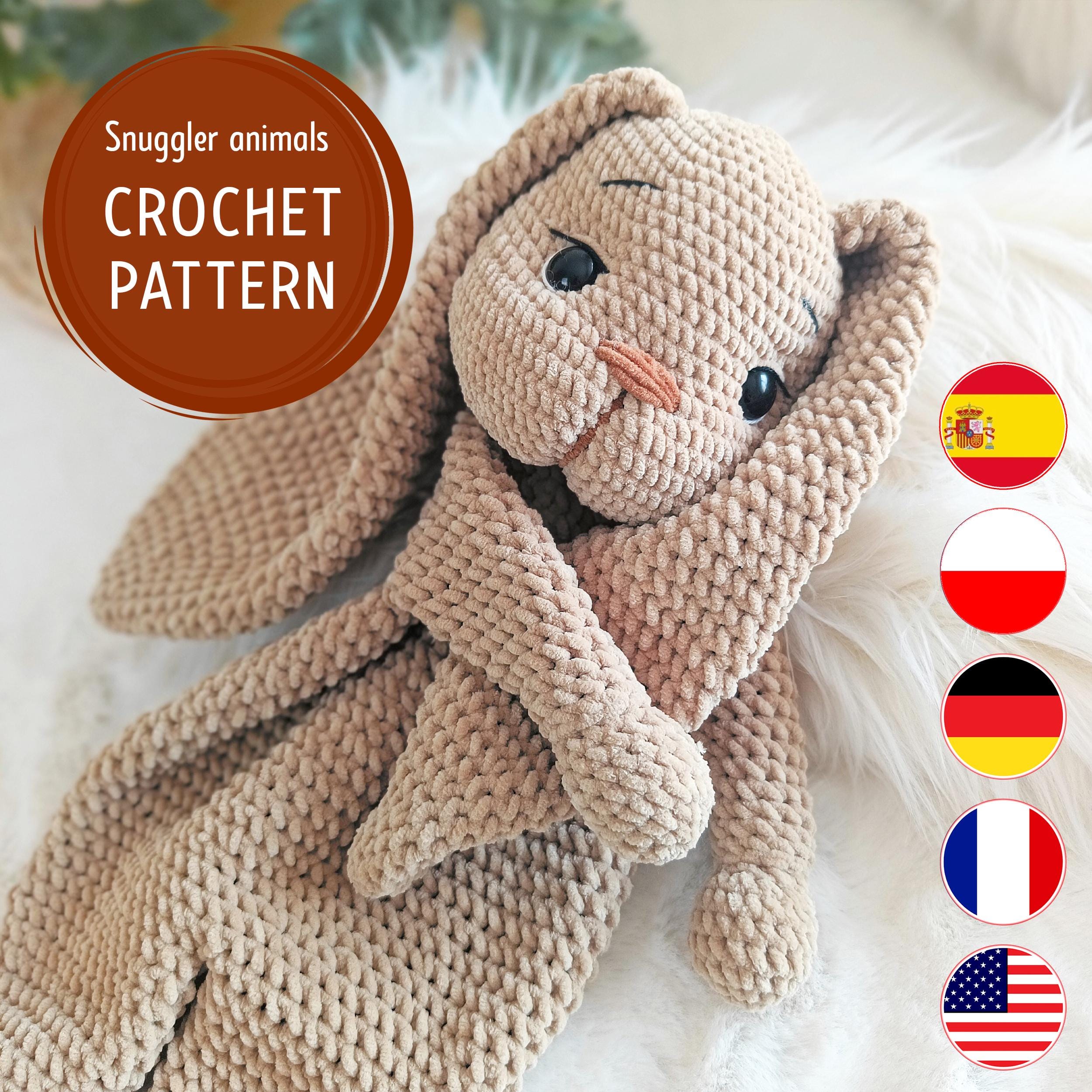 Bunny Snuggler Crochet Pattern, Crochet Comforter,  Handmade Easter Gift, Comforter Pattern, PDF in Polish, English, French, German, Spanish