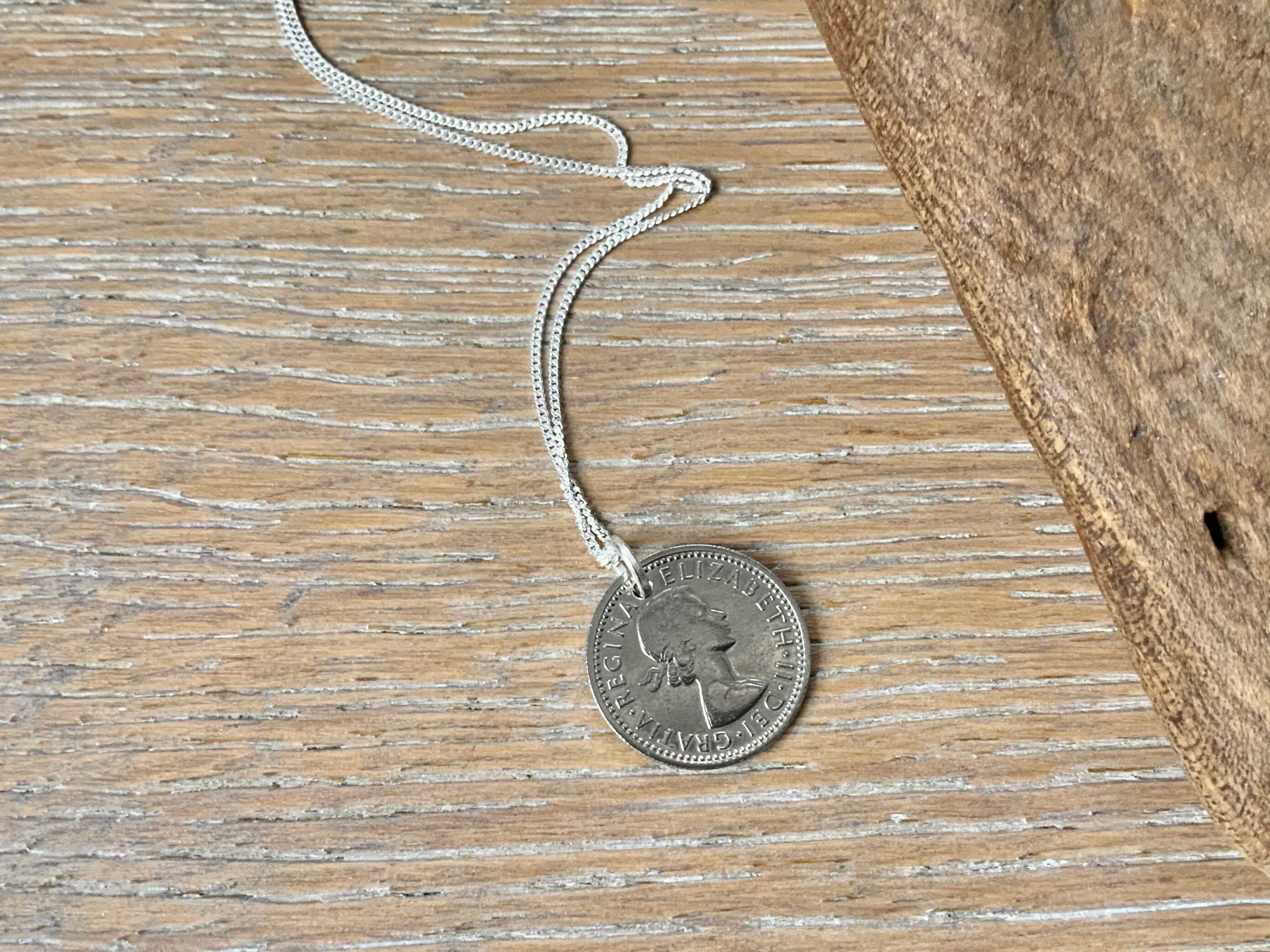 1961年製シックスペンスネックレス：スターリングシルバーカーブ