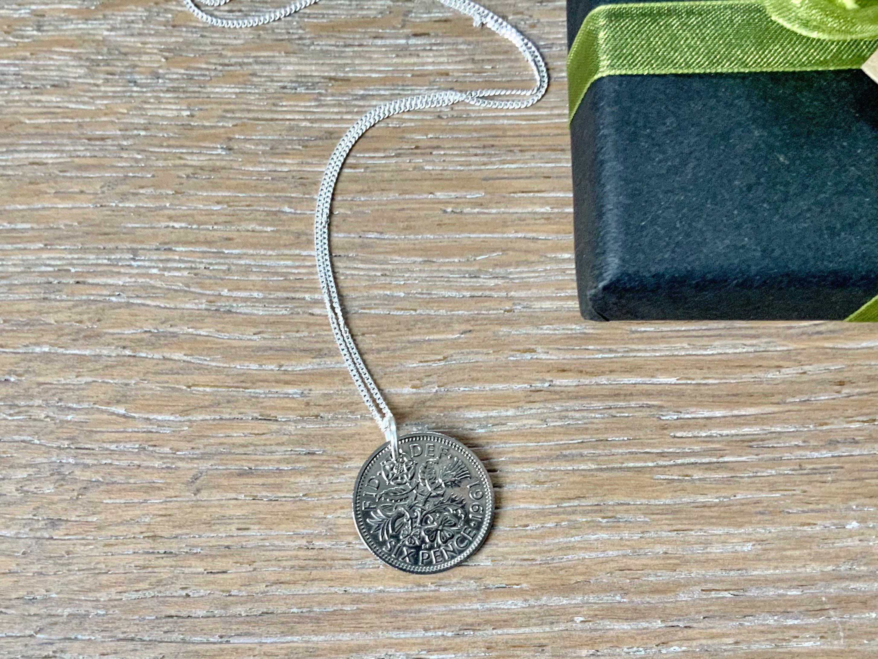 1961年製シックスペンスネックレス：スターリングシルバーカーブ