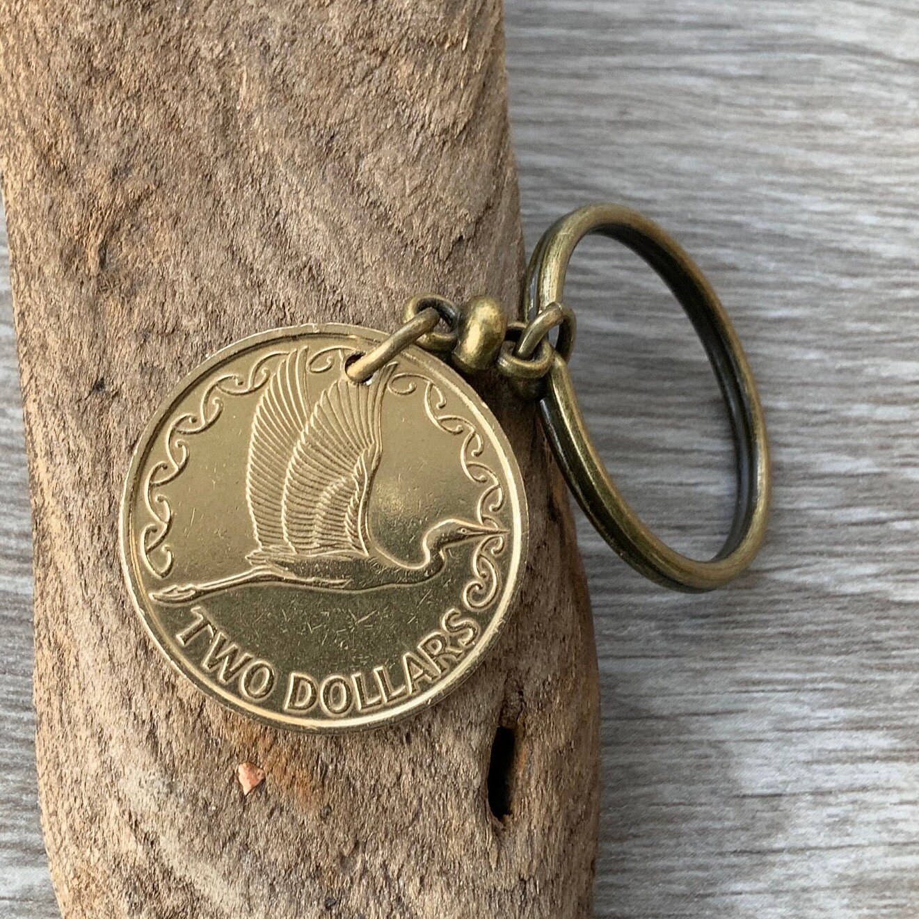 30th birthday gift, 1990 or 1991 New Zealand coin keyring ...