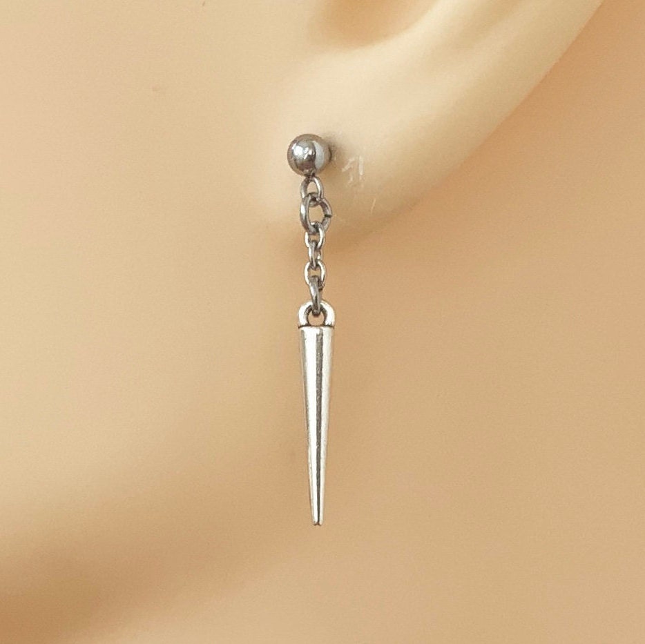 Single Spike earring, also available as a pair of earrings, for men or ...