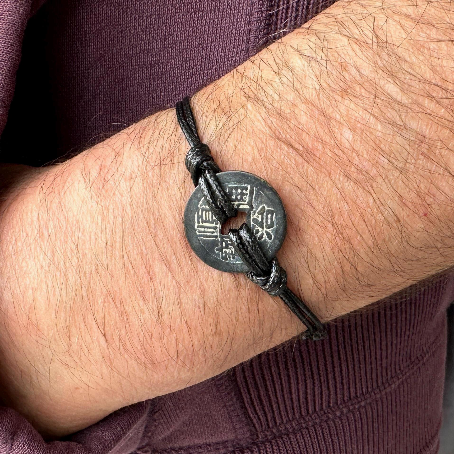  ORDER　ブレスレット nekon  Lucky Chinese Coin Bracelet, Adjustable Bracelet, Handmade Using