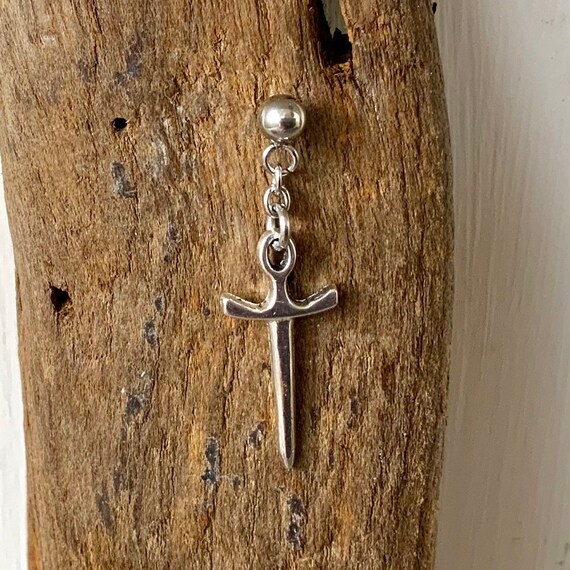 Dagger earring, available as a single earring or a pair of earrings