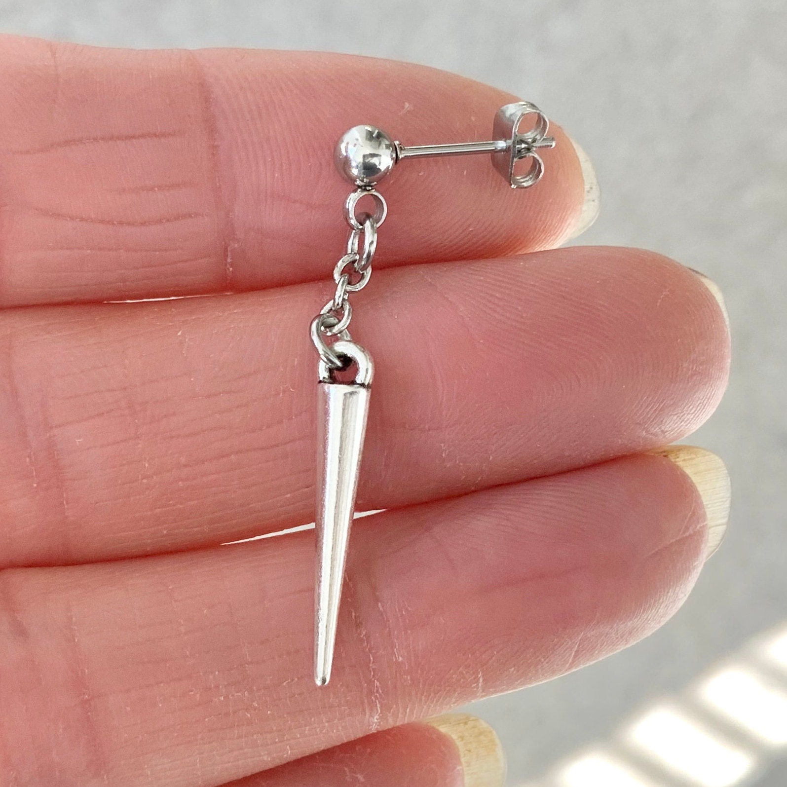 Single Spike earring, also available as a pair of earrings, for men or