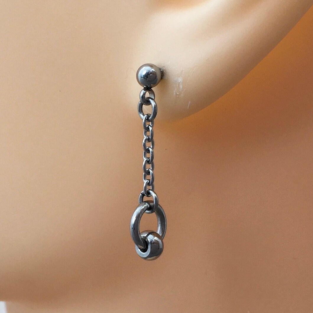 Captive Bead Dangle Earring Available as a Single Earring or a Etsy UK