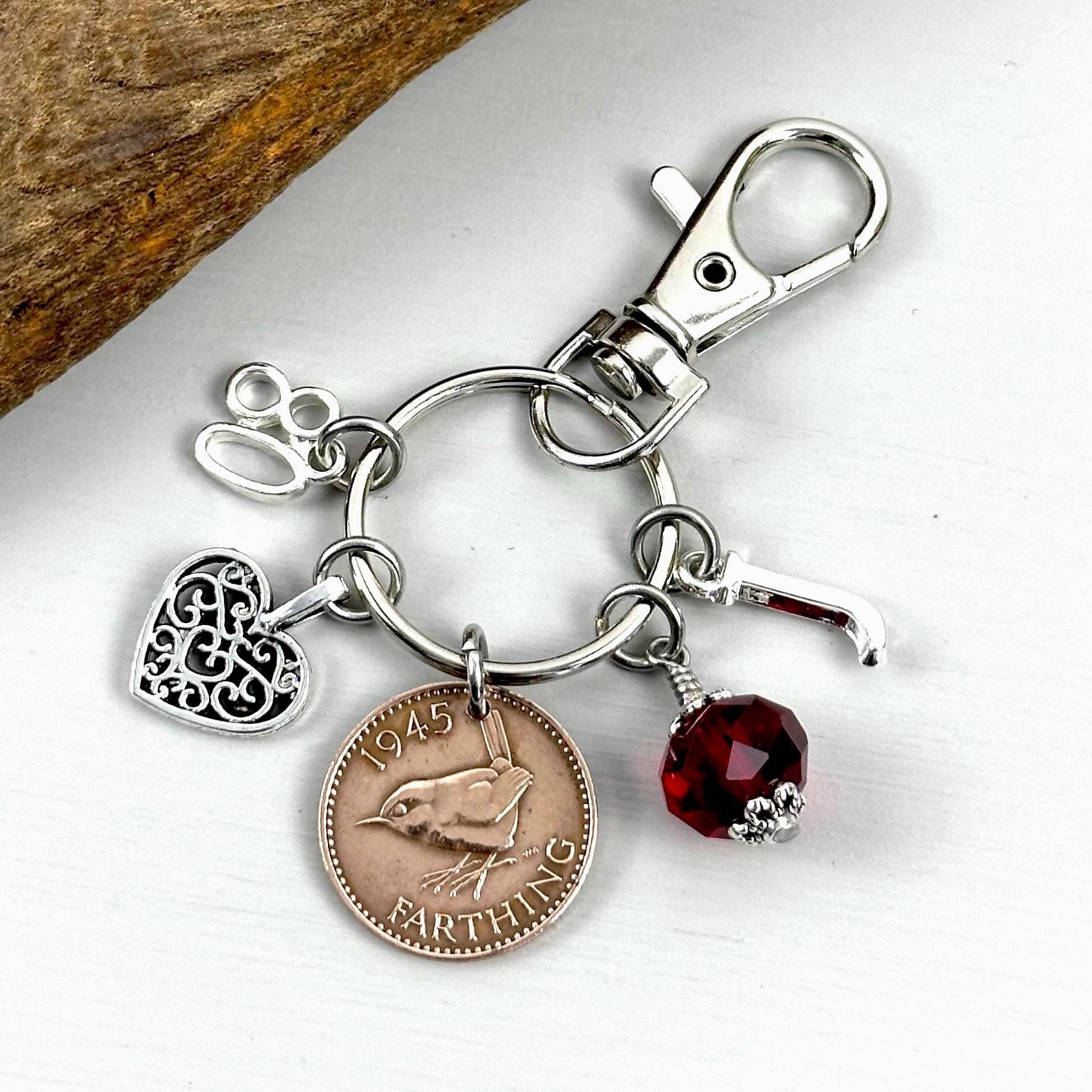 ENGZHI 80th Birthday Gift Keychain For Women - Stainless Steel Keepsake With Inspirational Quotes - View #3