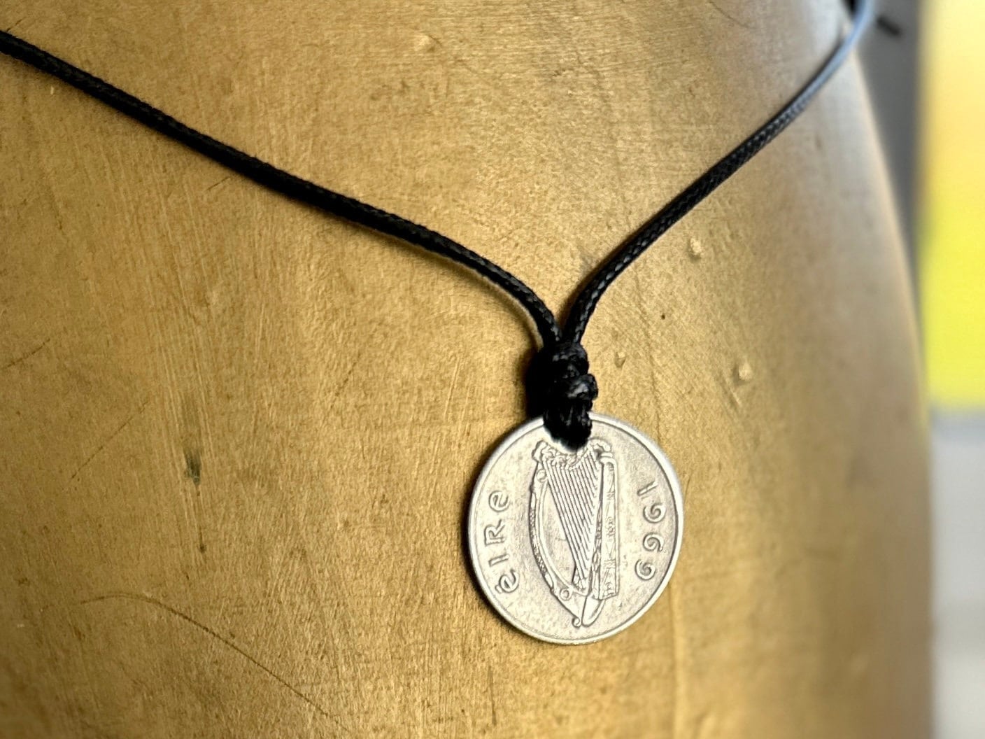 1969 Irish Five Pence 5p Coin Pendant Adjustable Necklace for a
