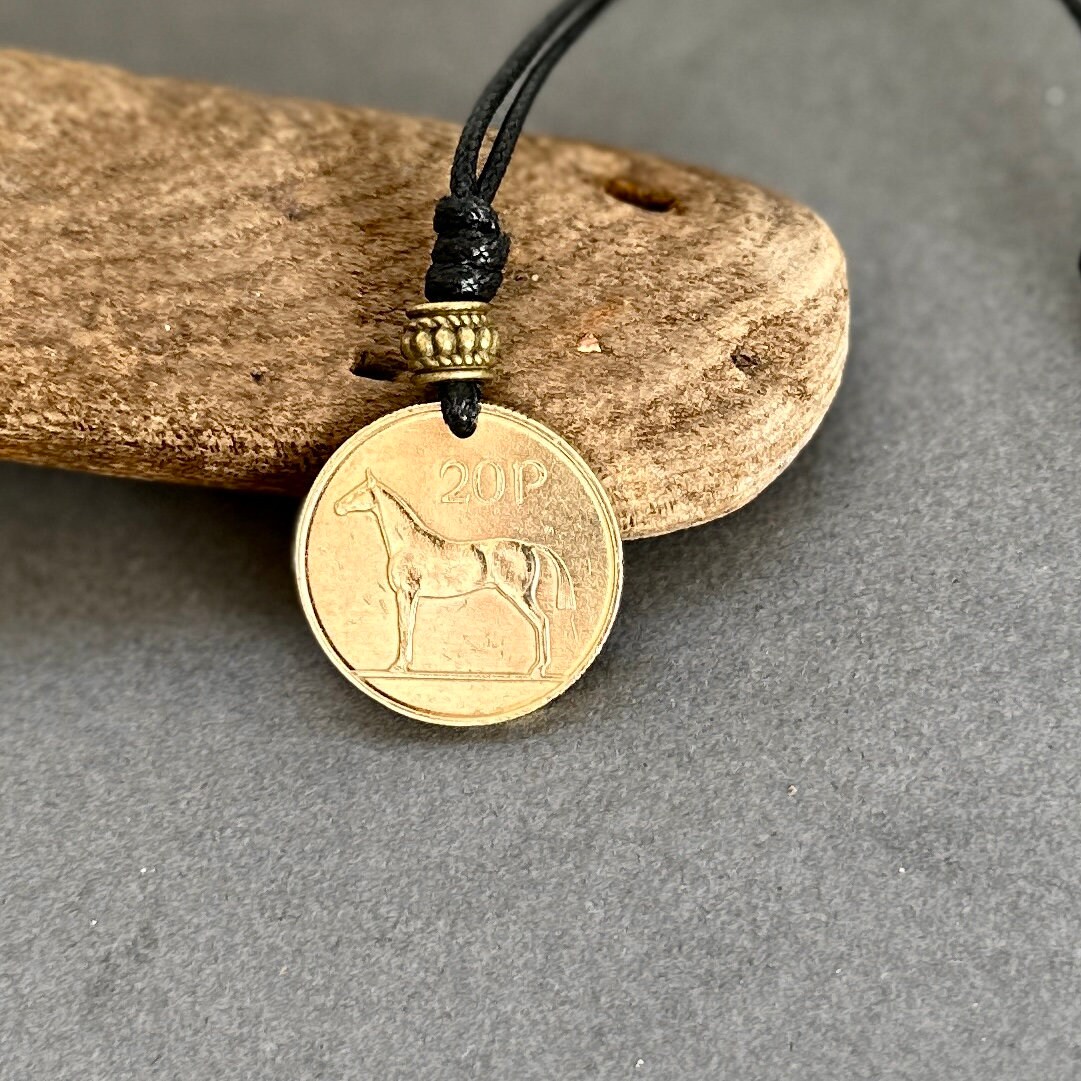 Gold irish coin necklace deals