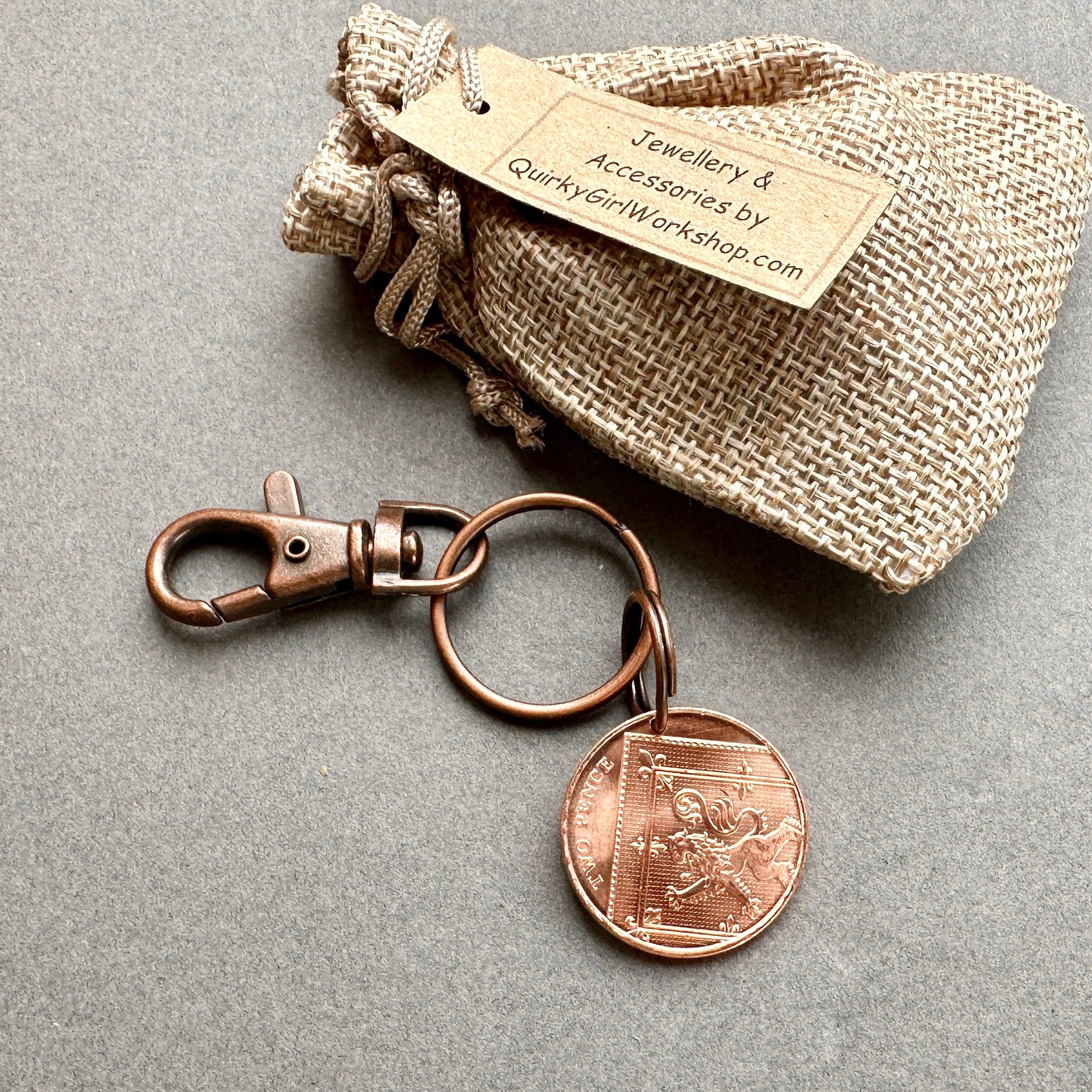 2021年英国2ペンスコインクリップスタイルキーリング、キーチェーン、便利な英国建国4周年記念ギフト。 - Etsy 日本