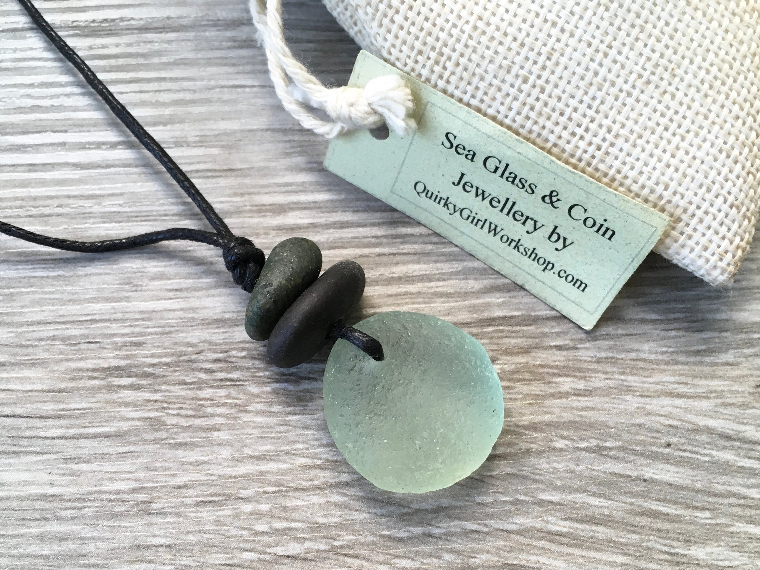 Beach pebble necklace best sale