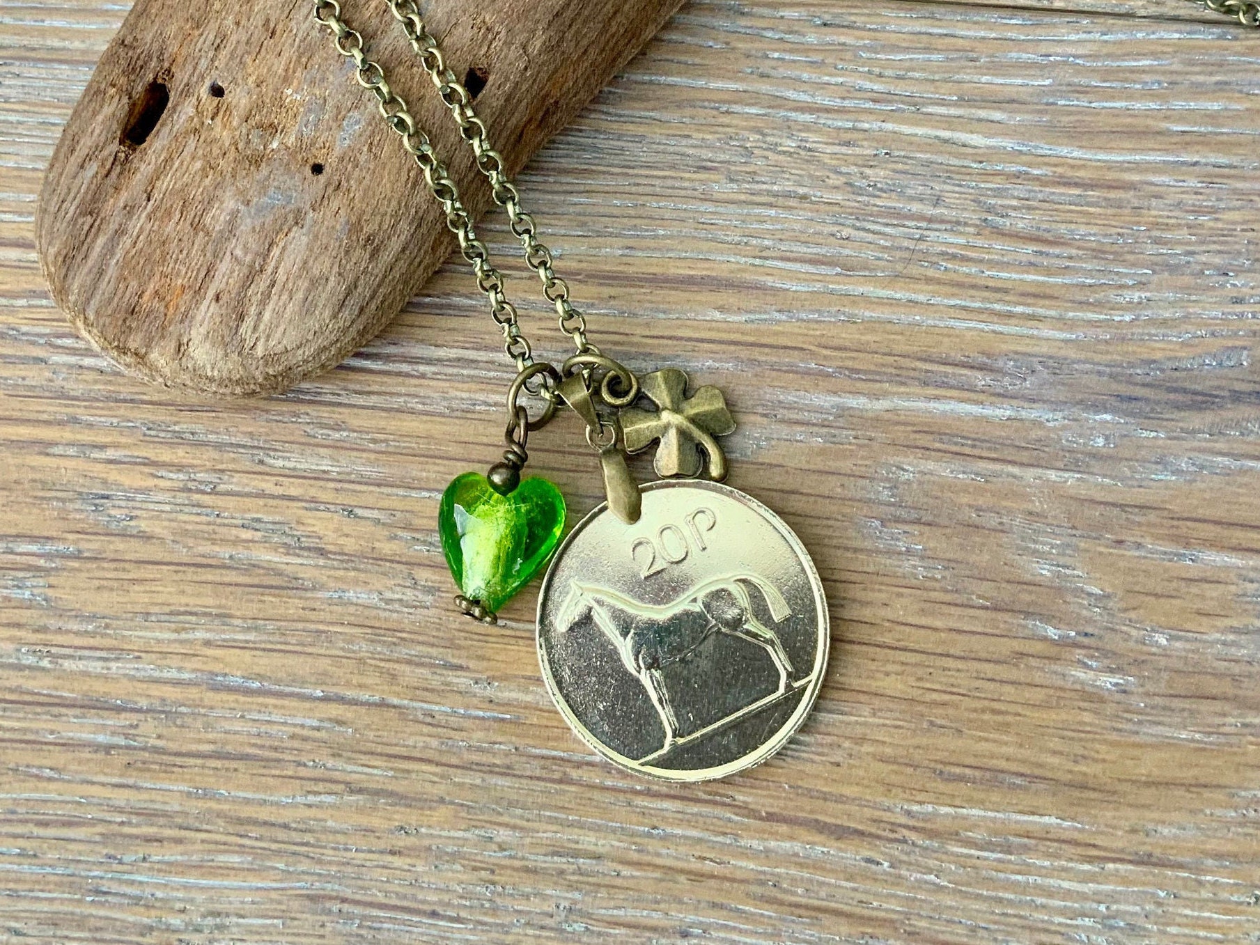 20th Anniversary Gifts For Her Jewelry 20th anniversary t 2000 coin necklace green glass