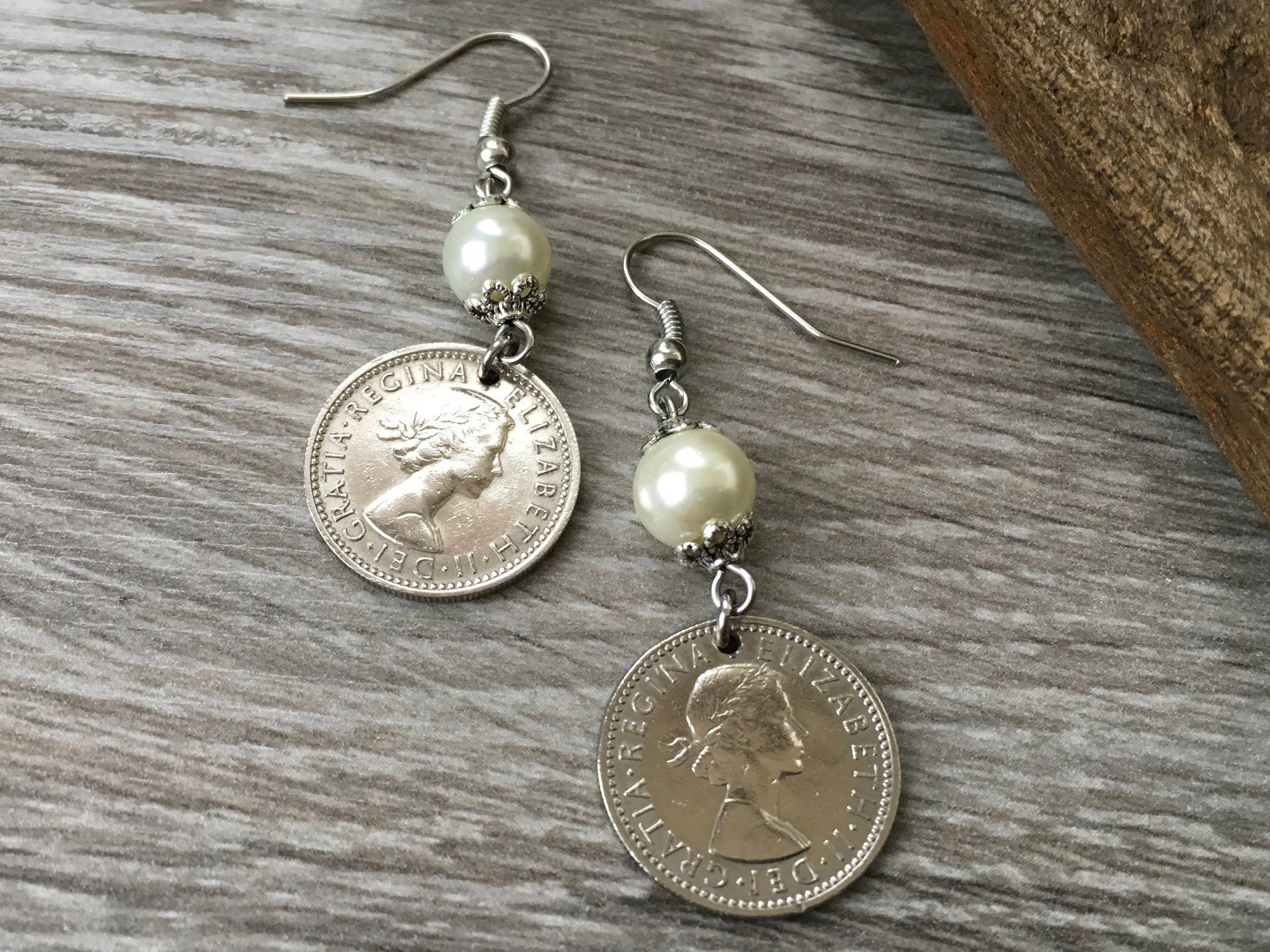 British Sixpence Earrings Choose Coin Year 1953 1967 Pretty - Etsy UK