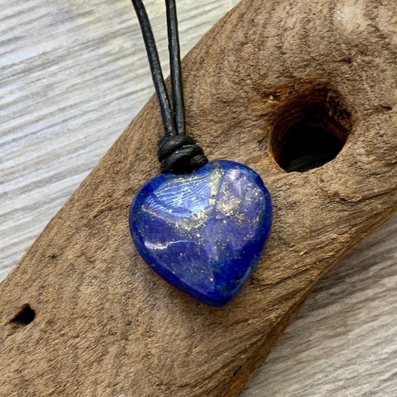 Lapis Lazuli Heart Adjustable Necklace 