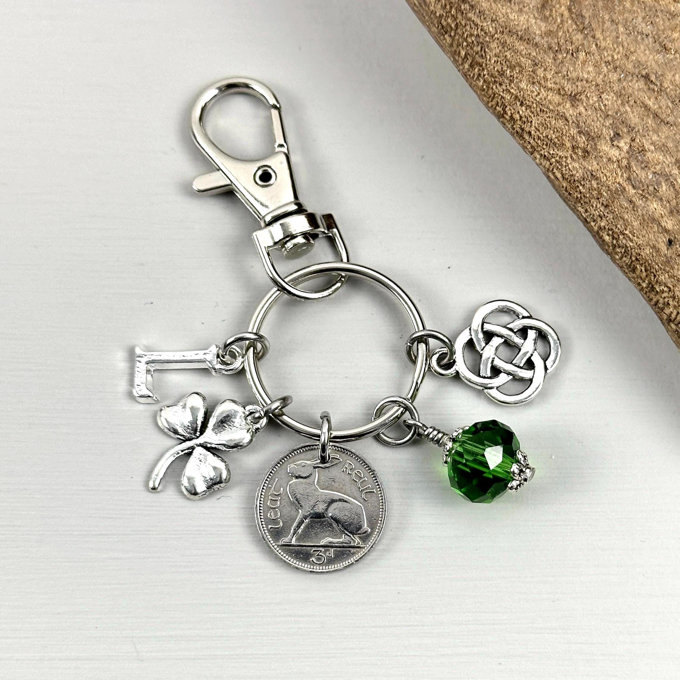1965 Brtsh Lucky Sxpence Con Keyrng Keychan UK 1960s Brthday