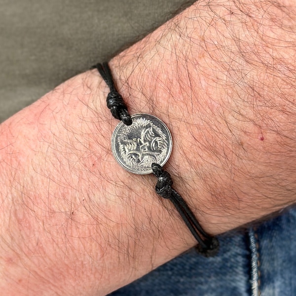 1994 Australian 5 cent coin handmade into an adjustable bracelet, a great gift for a 30th birthday or anniversary