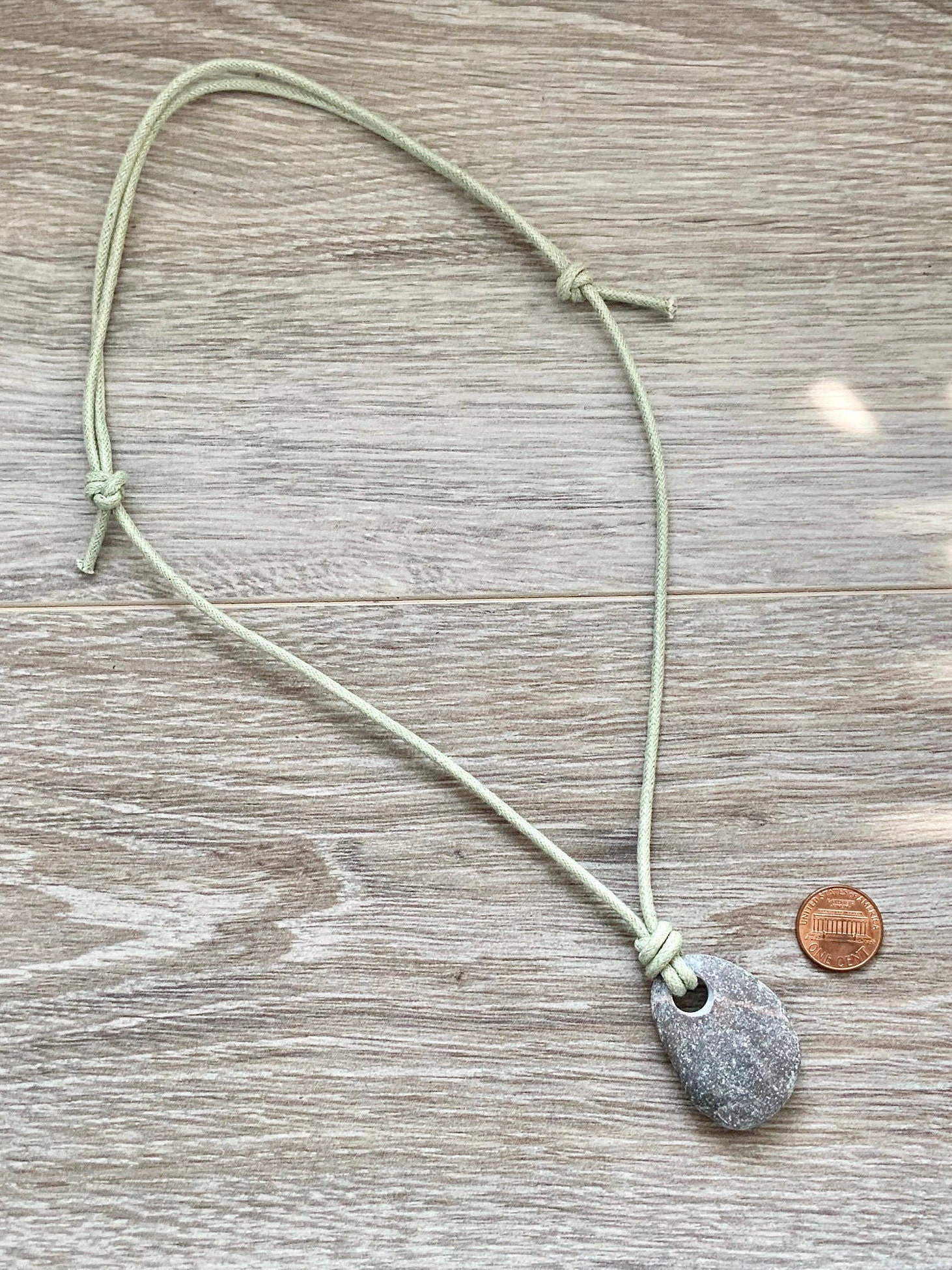 Raw stone necklace, found pebble pendant, natural jewelry, vegan