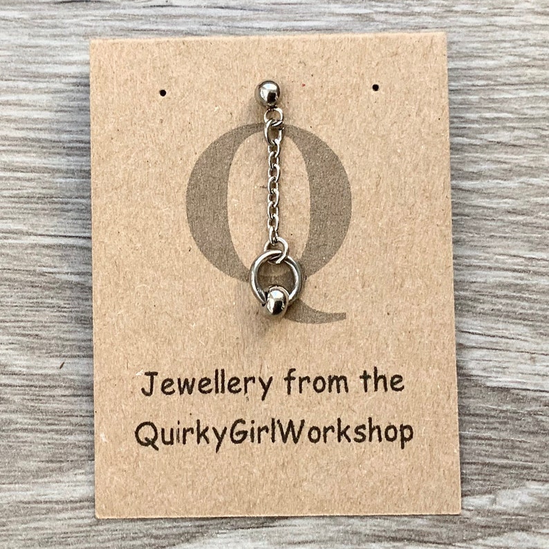 Captive Bead Dangle Earring Available as a Single Earring or a Etsy UK