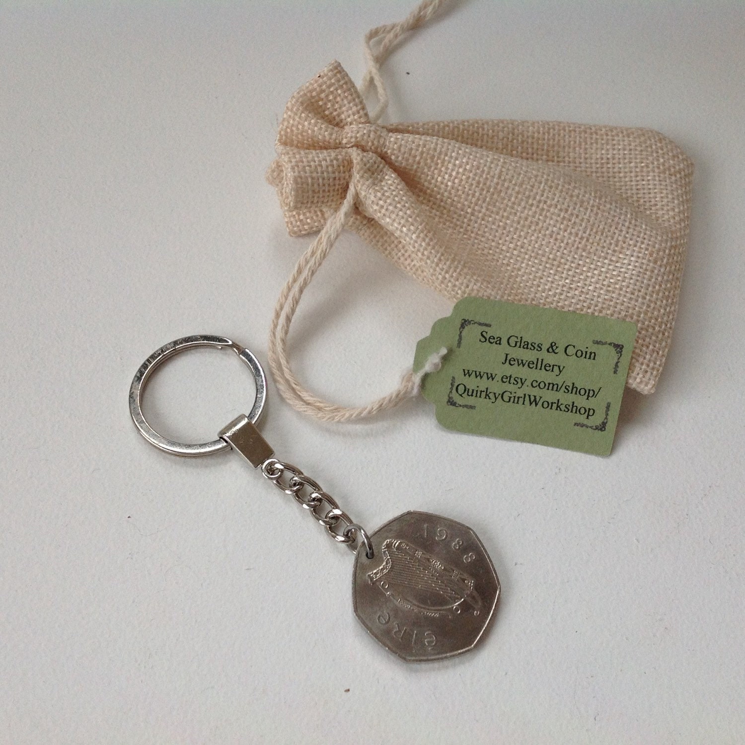 1988 Irish keyring celibrating 1000th anniversary of Dublin, 31st birthday gift, Ireland, fair