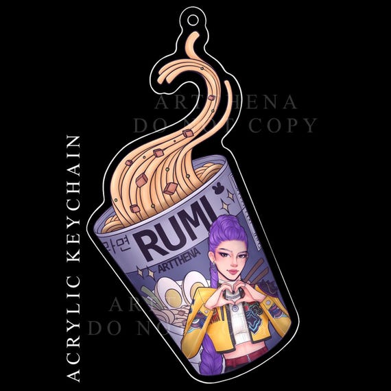 K-pop Demon Hunters | Ramen Acrylic Keychain Charm | Rumi | Zoey