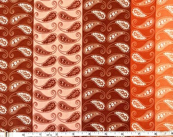 Vintage 60s-70s Striped Paisley Jersey Knit 62" Wide Fabric by the Piece 1 Yd +28"