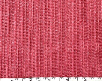 Vintage 70s Red Rib Knit 58" Wide Fabric by the Piece - 2 Yds
