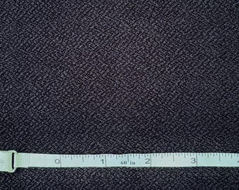 Vintage Early Black Textured Knit 60" Fabric by the Piece - 1 Yd + 22"