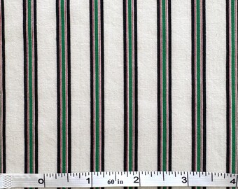 Vintage 40-50s Detailed Stripe 36" Cotton Fabric by the Yard