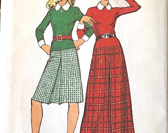Vintage 1972 One Piece Dress Pattern Simplicity 5157 Size 9jp