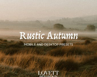 Rustic Autumn Lightroom Presets: Golden Hour Mobile & Desktop (Digital Download)