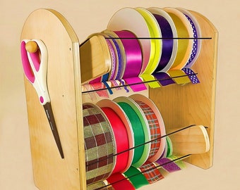 Organizador de carretes de cinta GSS Pro: Diámetros de 4,35 cm a 16,5 cm. Unidad de escritorio o de pared. ¡Carga fácil de carretes individuales! ¡Supercompacto, elegante e inspirador!