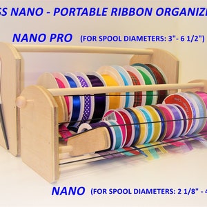 GSS Nano Portable Ribbon Organizer. EZ load Individual Ribbon Spools! Super Compact! 3 Sizes Available and Wall Mount!