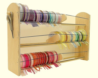 GSS Ribbon Organizer 24" Maxi Desk / Wall Unit.  EZ load Individual Ribbons! Elegant & Inspiring!