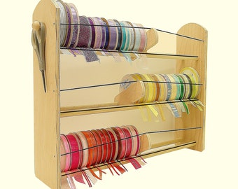 GSS Ribbon Organizer 18&quot; Midi Desk/ Wall Unit. EZ load Individual Ribbons! Elegant & Inspiring!