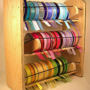 GSS Ribbon Organizer Desk/Wall Unit. EZ load Individual Ribbons Spools! Available in 2 sizes!