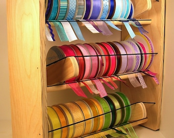GSS Ribbon Organizer Desk/Wall Unit. EZ load Individual Ribbons Spools! Available in 2 sizes!