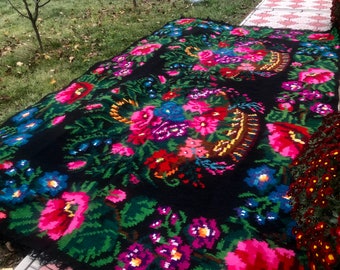 Bessarabian Kilim  Handmade  Floral kilim rugs  Floral kilim  Hand Woven Rug Rug with flowers Kilim with roses Colorful Kilim Sheep wool rug