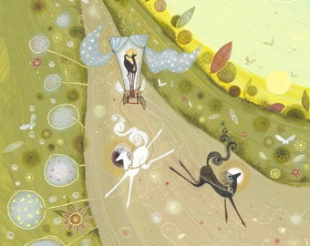 The Chariot Tarot Card Art Print, Fool Series