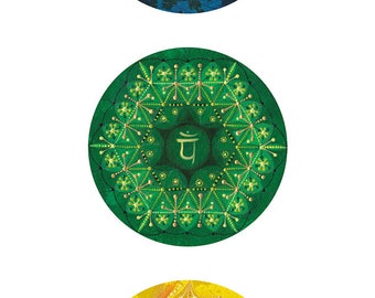 Chakra Totem Giclee Print, Meditative Art (Limited Edition)