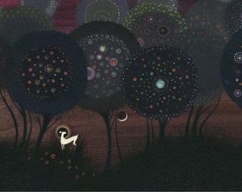 Doe and Moonsliver Giclée Print, Citrus Grove Art