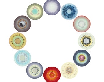 Twelve Moons Art Print, Limited Edition Giclee
