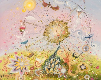 Ferris Wheel Giclee Print, Whimsical Limited Edition