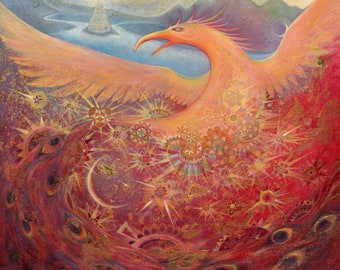 The Phoenix - There is always the possibility of rising from the ashes. - High Quality Art Print