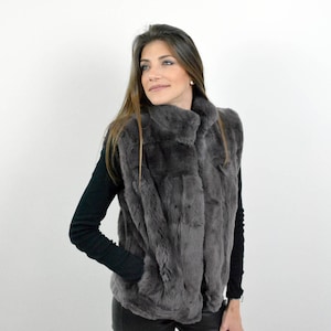Fur lined vest womens hotsell