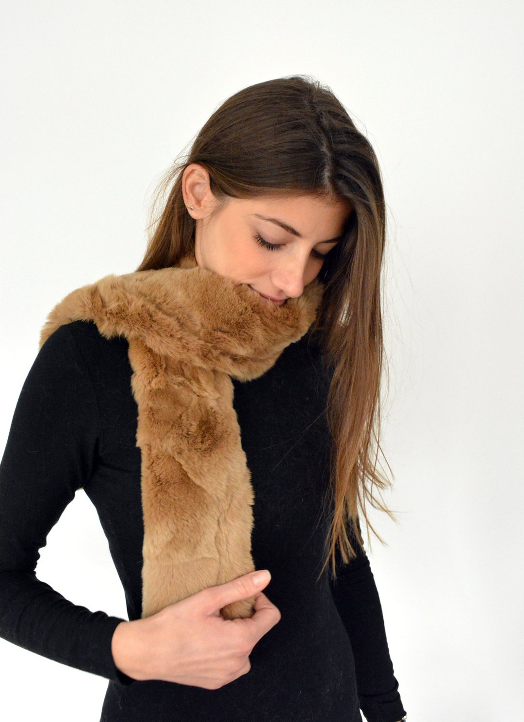 Allegro Brown Fur Scarf