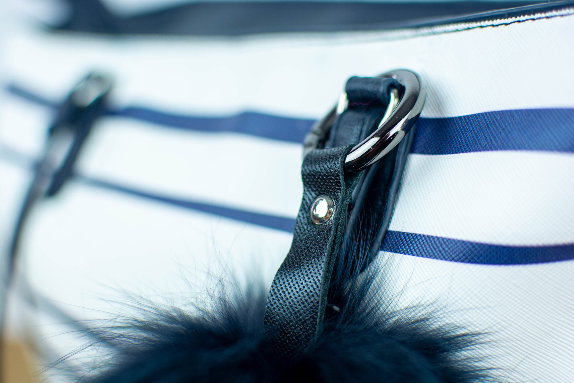Pom Pom Keychain Made With Genuine Fox Fur. Really Soft 
