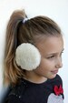 Fur Earmuffs made with white real fur for the winter. Really warm, soft and stylish Fur Earmuffs, a great gift for her 