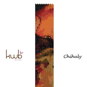 Chihuly inspired peyote stitch cuff bracelet